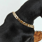 Pulseira Folheada a Ouro com Cristais Intercalados e Fecho Boia