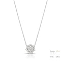 Colar de Prata 925 de Flor com Pedras Moissanites 2mm