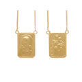 Escapulário Veneziana Bitola 0,80 mm Imagem Retangular Grande Face Simples em Ouro 18K