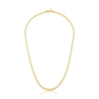 Colar Folheado a Ouro em Malha Esteira Laminada e Lisa