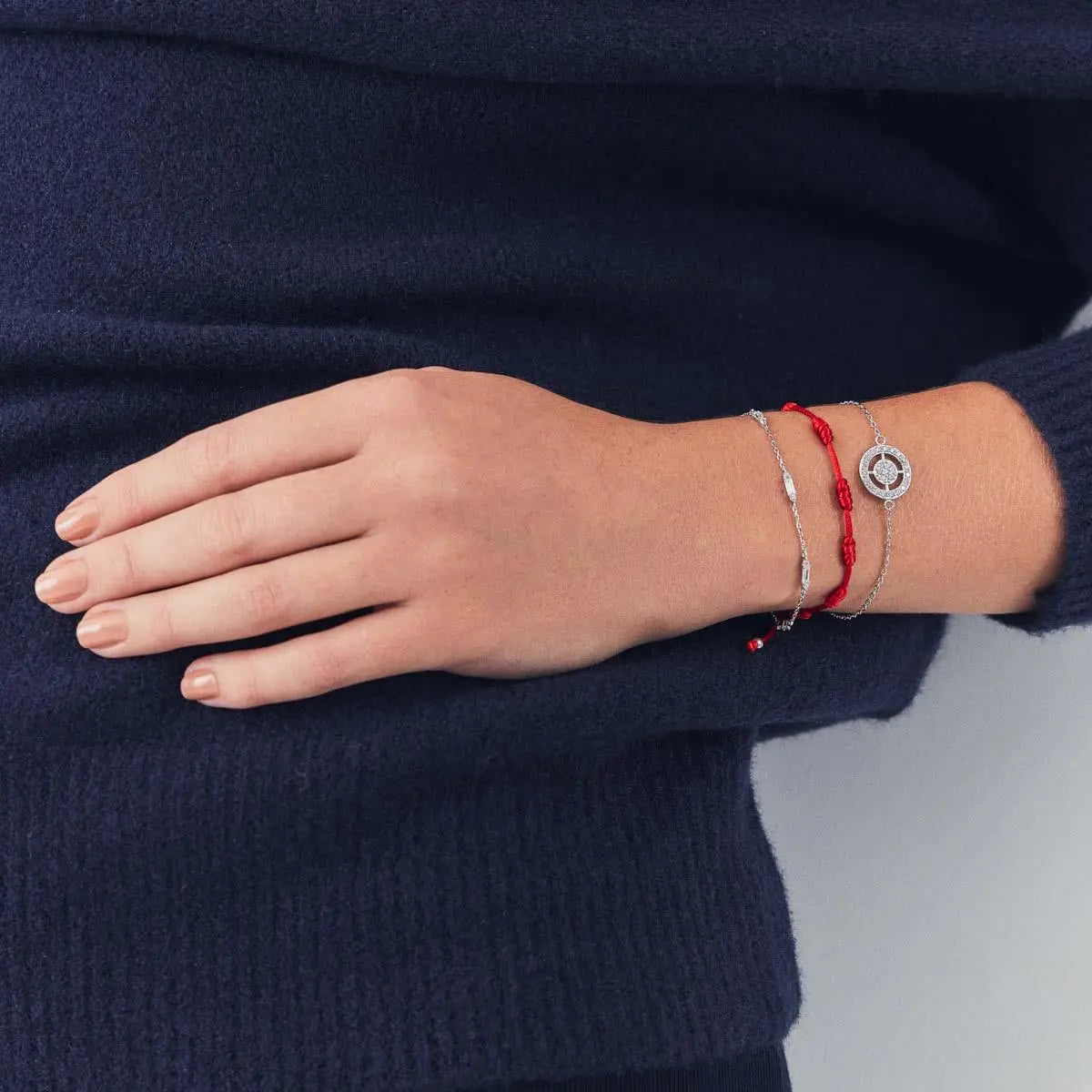 Pulseira de Prata 925 com Cristais Retangulares e Zircônias