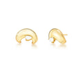 Brinco Folheado a Ouro Curvo com Cristal de Gota