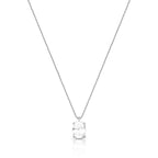 Colar de Prata 925 com Pingente em Cristal Oval
