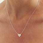 Gargantilha de Prata 925 Coração Personalizada com 1 Nome