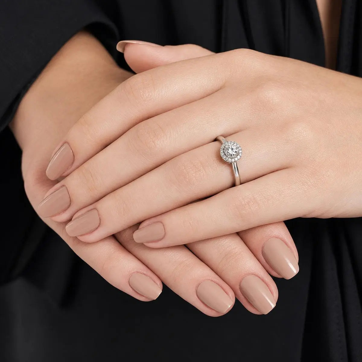 Anel de Prata 925 com Moissanite 5mm