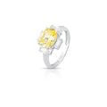 Anel de Prata 925 Oval em Cristais