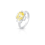 Anel de Prata 925 Oval em Cristais