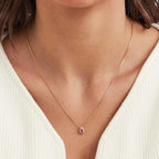 Conjunto Brinco e Colar com Pingente de Gota em Cristal
