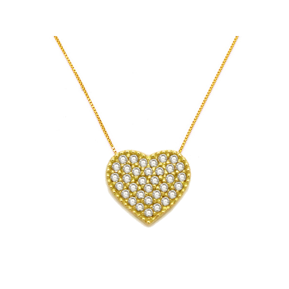 Gargantilha Veneziana Chuveiro Cravejado Zircônias em Ouro 18K