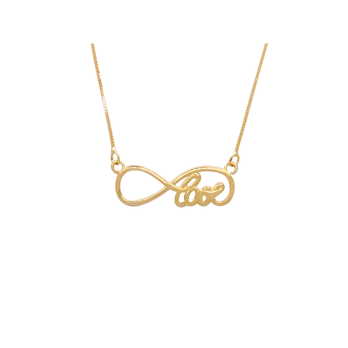 Gargantilha Veneziana Infinito Love Liso em Ouro 18K