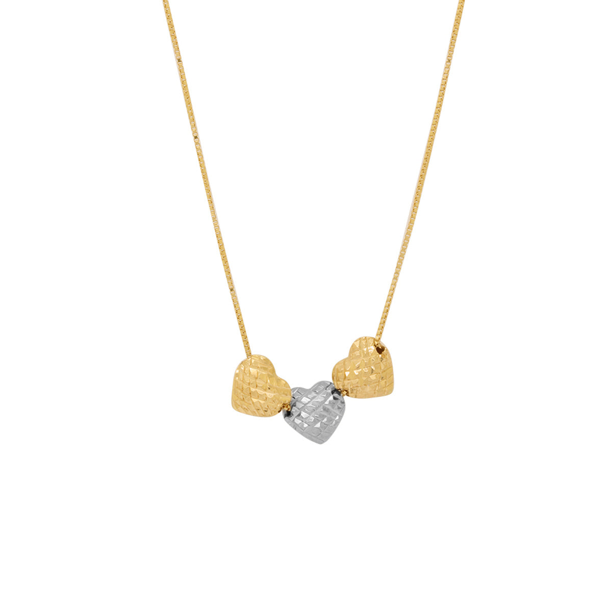 Gargantilha Veneziana 6 mm 45 cm em Ouro 18K Tricolor