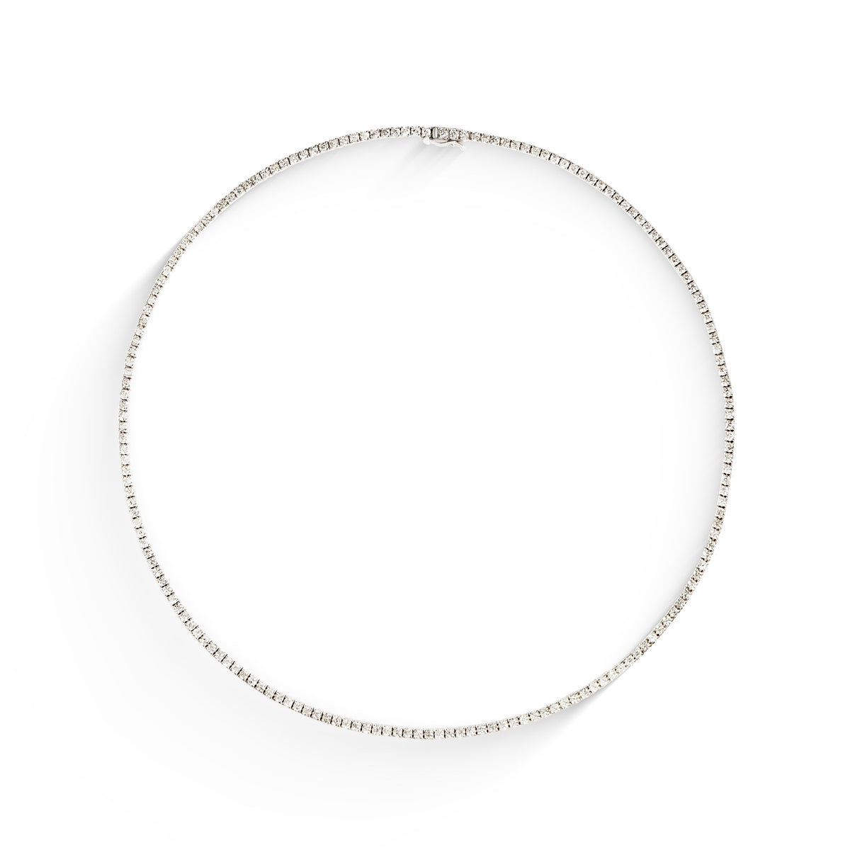 Gargantilha Riviera Clássica Diamantes 2,0mm em ouro branco – Rainha da Riviera