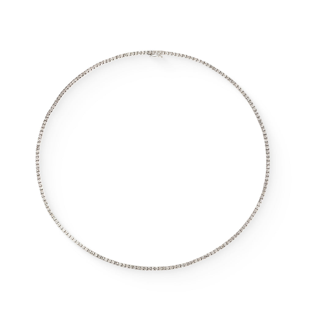 Gargantilha Riviera Clássica Diamantes 2,1mm em ouro branco – Rainha da Riviera