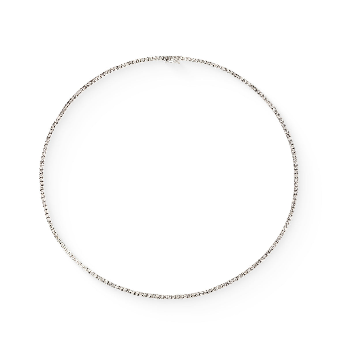 Gargantilha Riviera Clássica Diamantes 2,1mm em ouro branco – Rainha da Riviera
