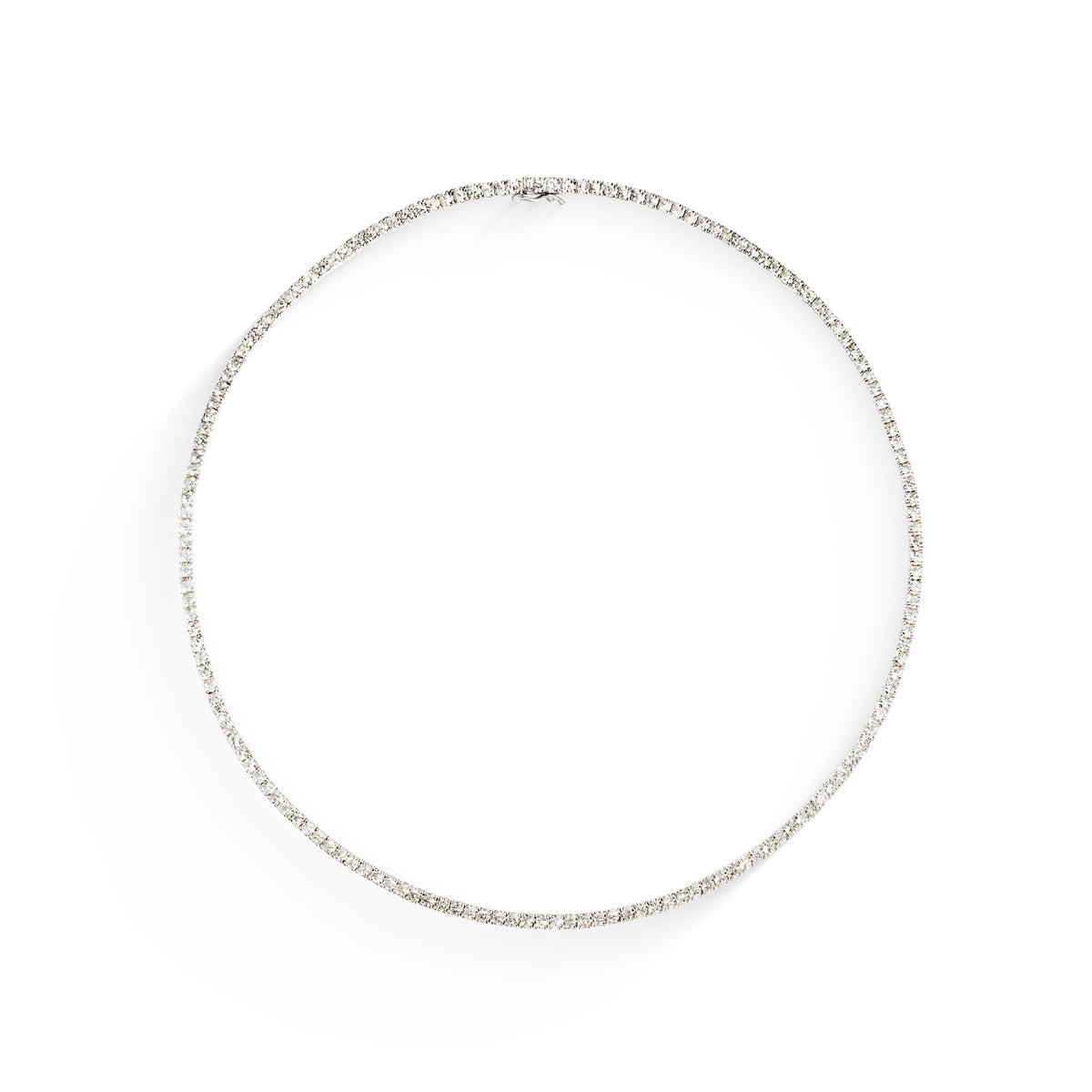 Gargantilha Riviera Clássica Diamantes 2,3mm em ouro branco – Rainha da Riviera
