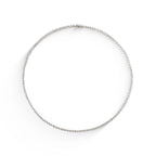 Gargantilha Riviera Coroa Diamantes 2,1mm em ouro branco – Rainha da Riviera