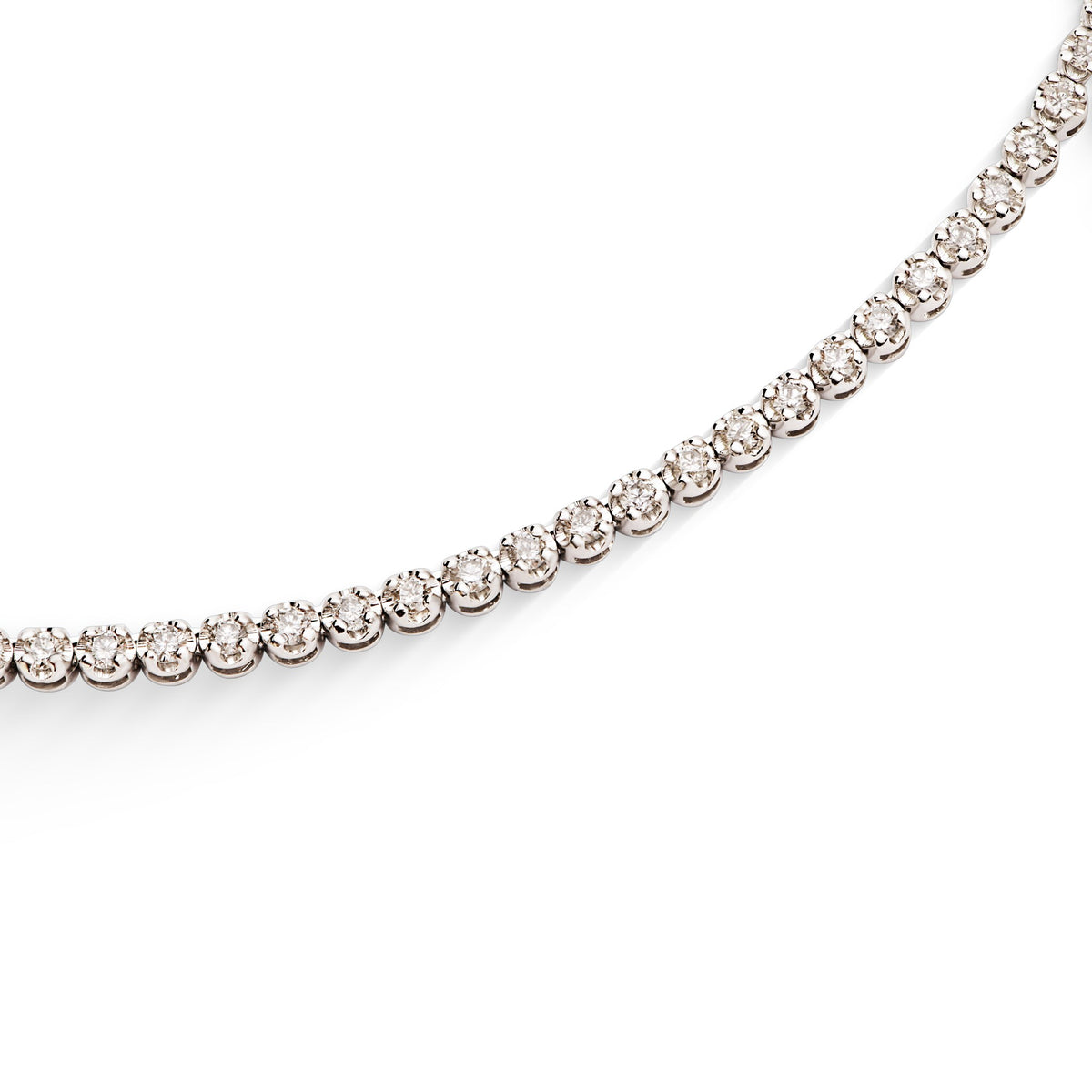Gargantilha Riviera Coroa Diamantes 2,1mm em ouro branco – foto 2