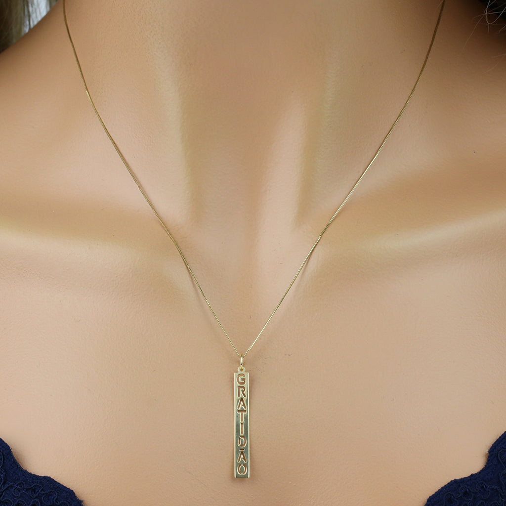 Pingente Chapa em Ouro 18K