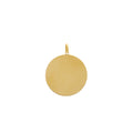 Pingente Chapa Lisa Redondo Grande em Ouro 18K