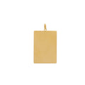 Pingente Chapa Lisa Retangular Grande em Ouro 18K