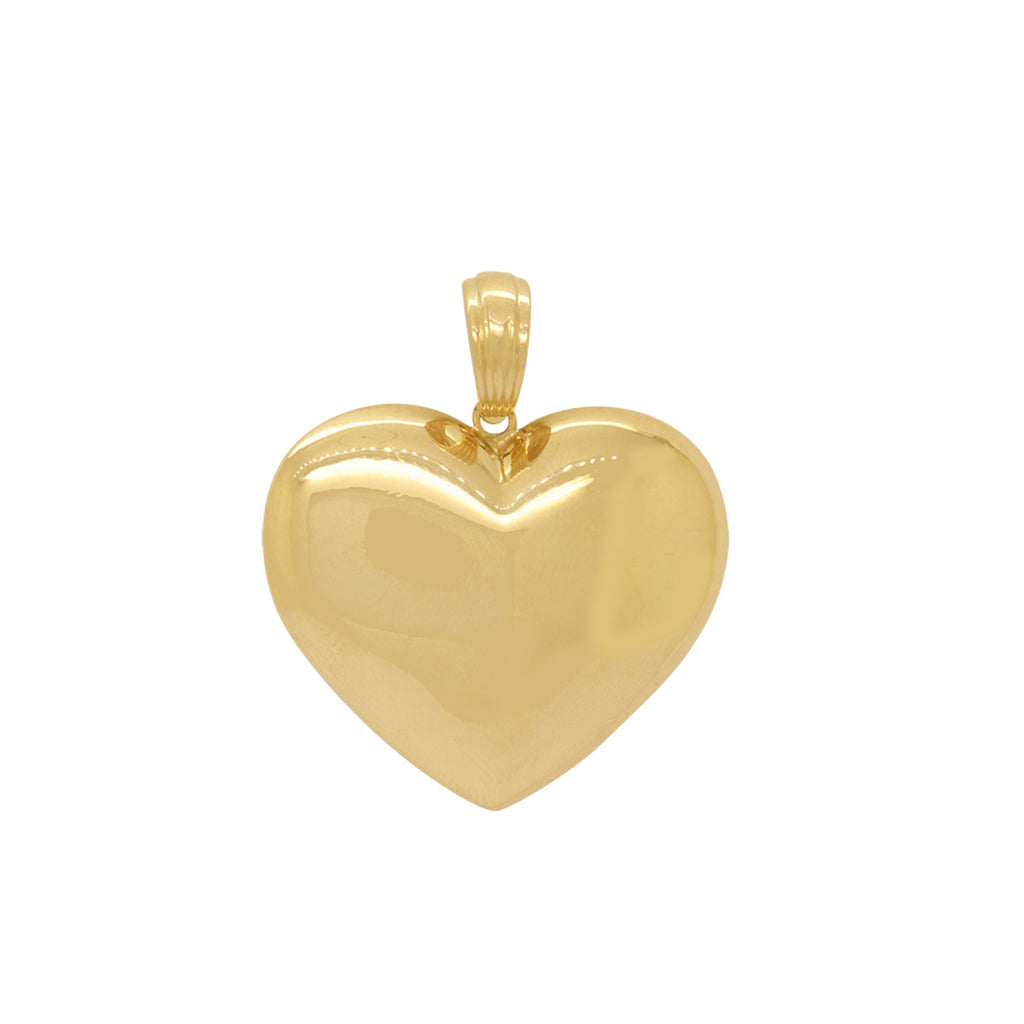 Pingente Coração Grande Liso em Ouro 18K