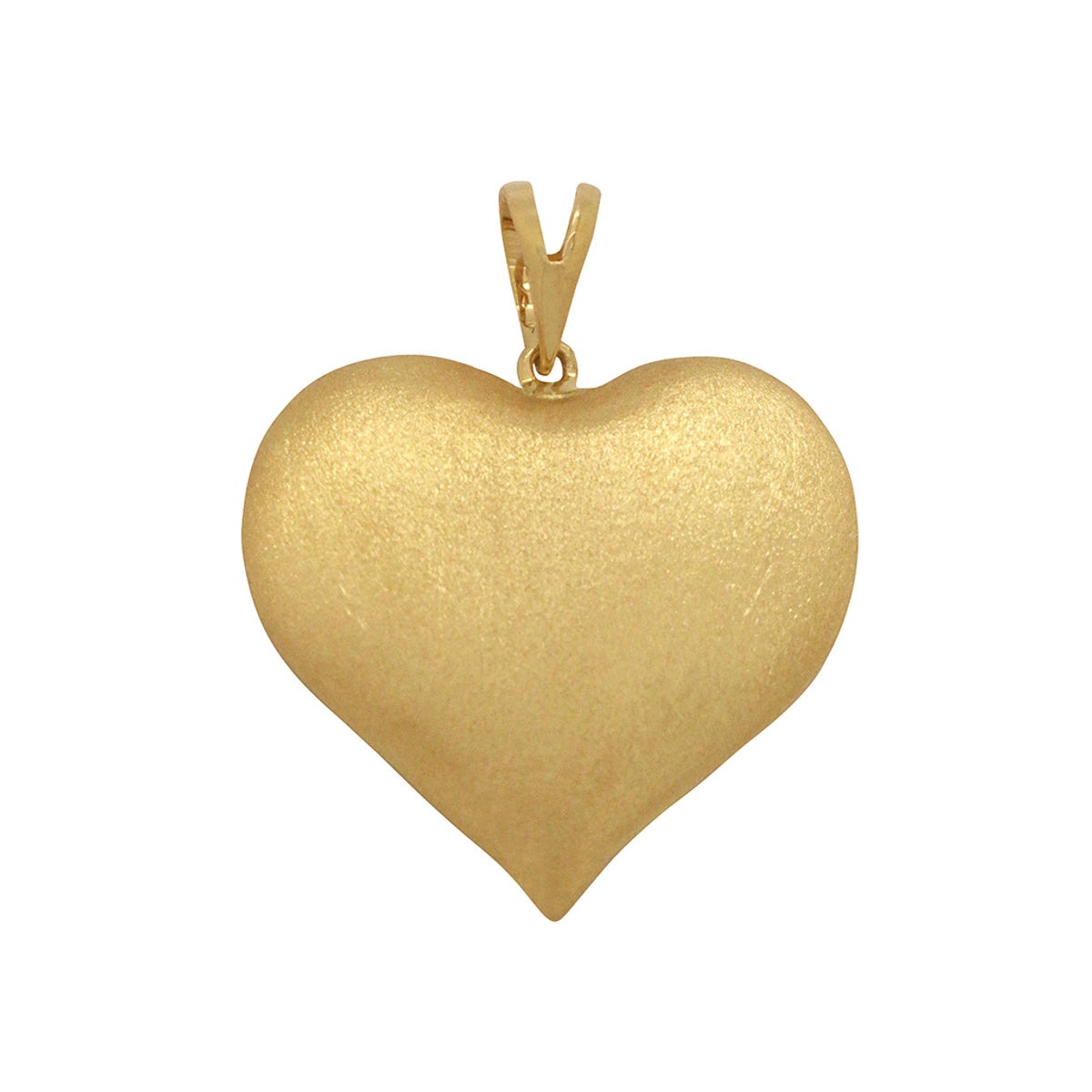Pingente Coração Grande Oco Feminino em Ouro 18K