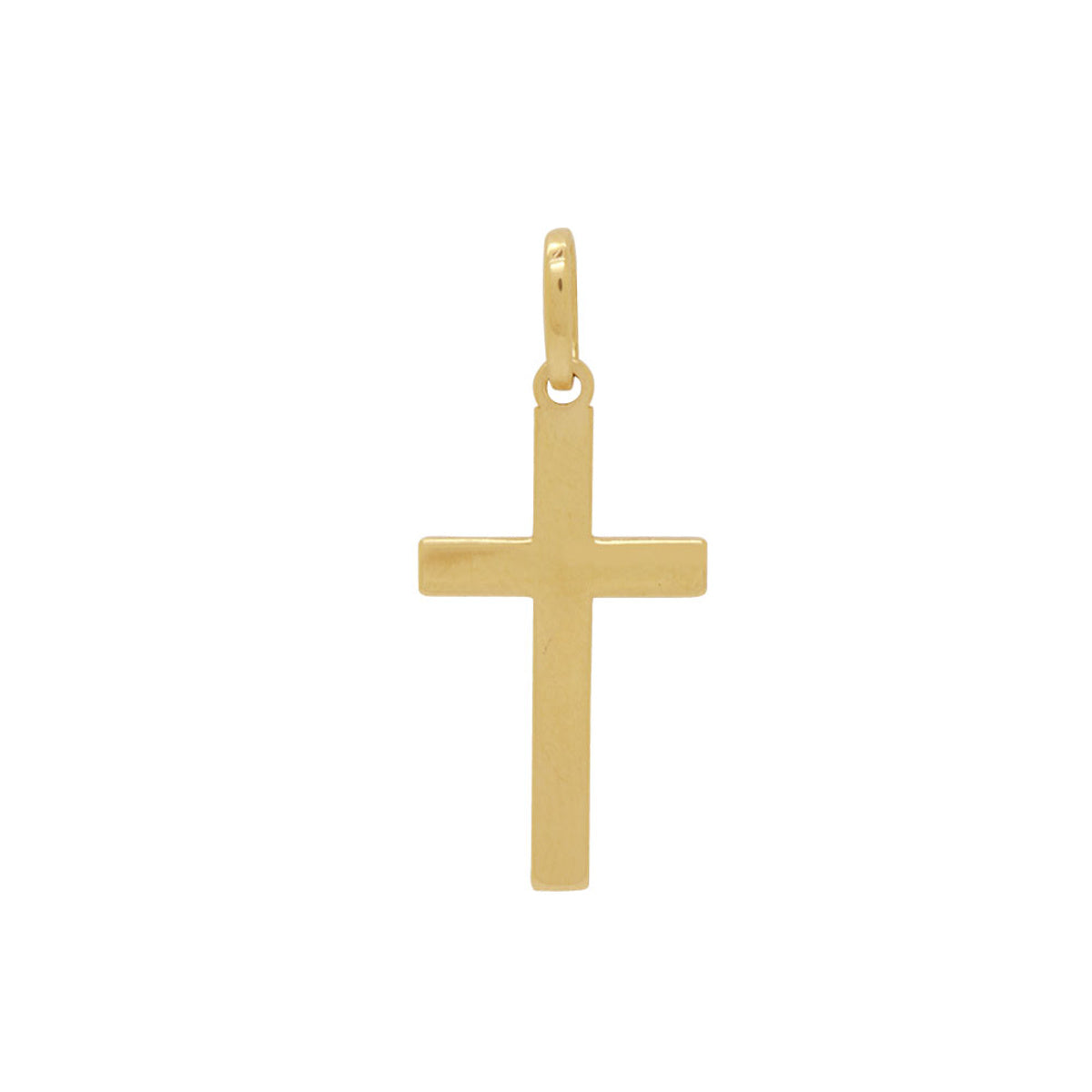 Pingente Cruz Chapa em Ouro 18K