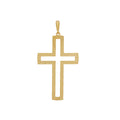 Pingente Cruz Chapa em Ouro 18K
