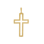Pingente Cruz Chapa em Ouro 18K