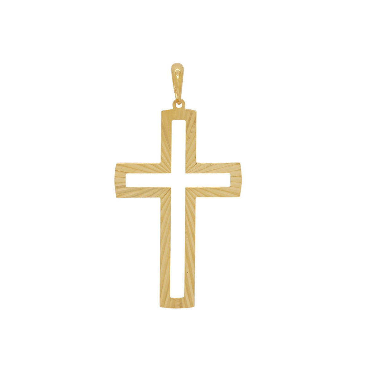 Pingente Cruz Chapa em Ouro 18K