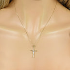 Pingente Cruz Rodinado em Ouro 18K