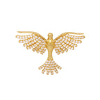 Pingente Espírito Santo Cravejado Zircônias em Ouro 18K
