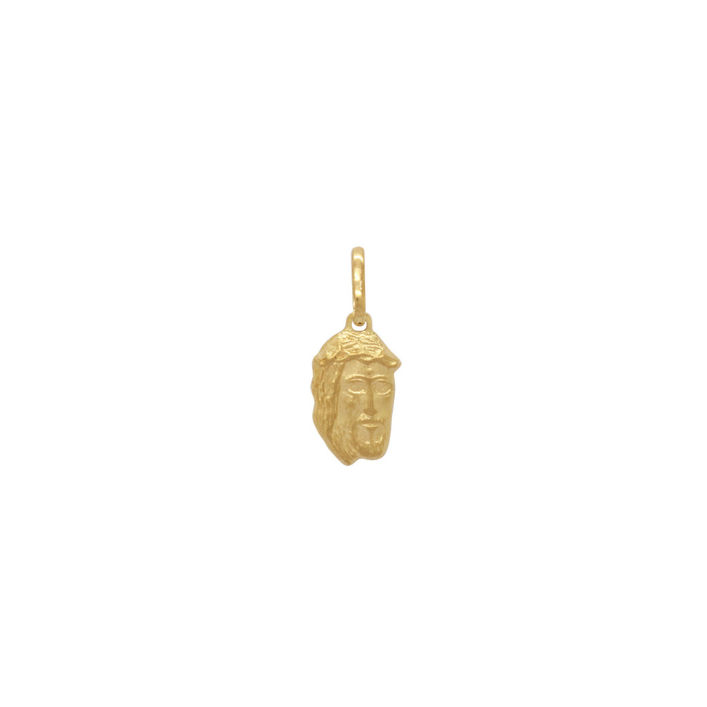 Pingente Face de Cristo Pequena em Ouro 18K