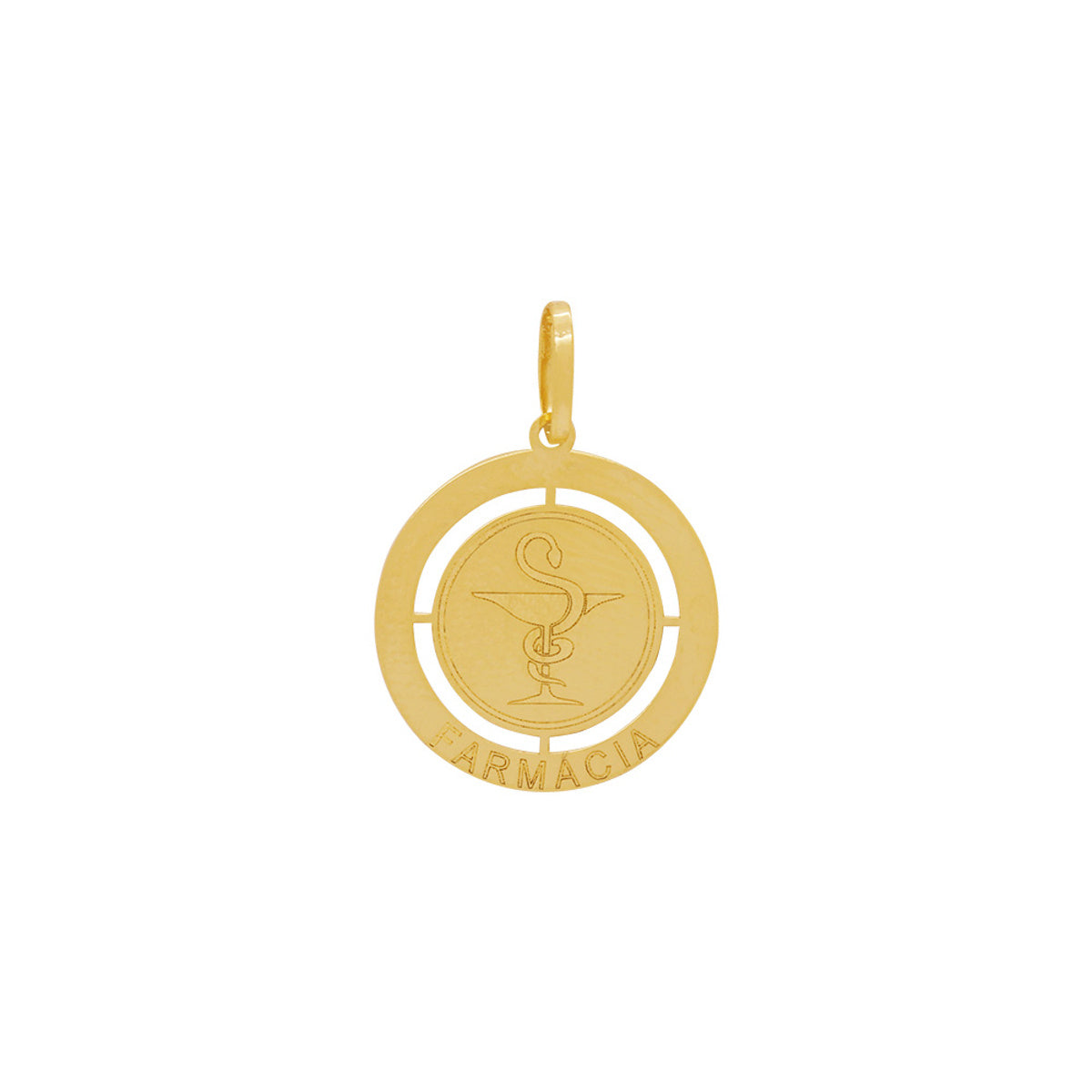 Pingente Formatura Redondo em Ouro 18K