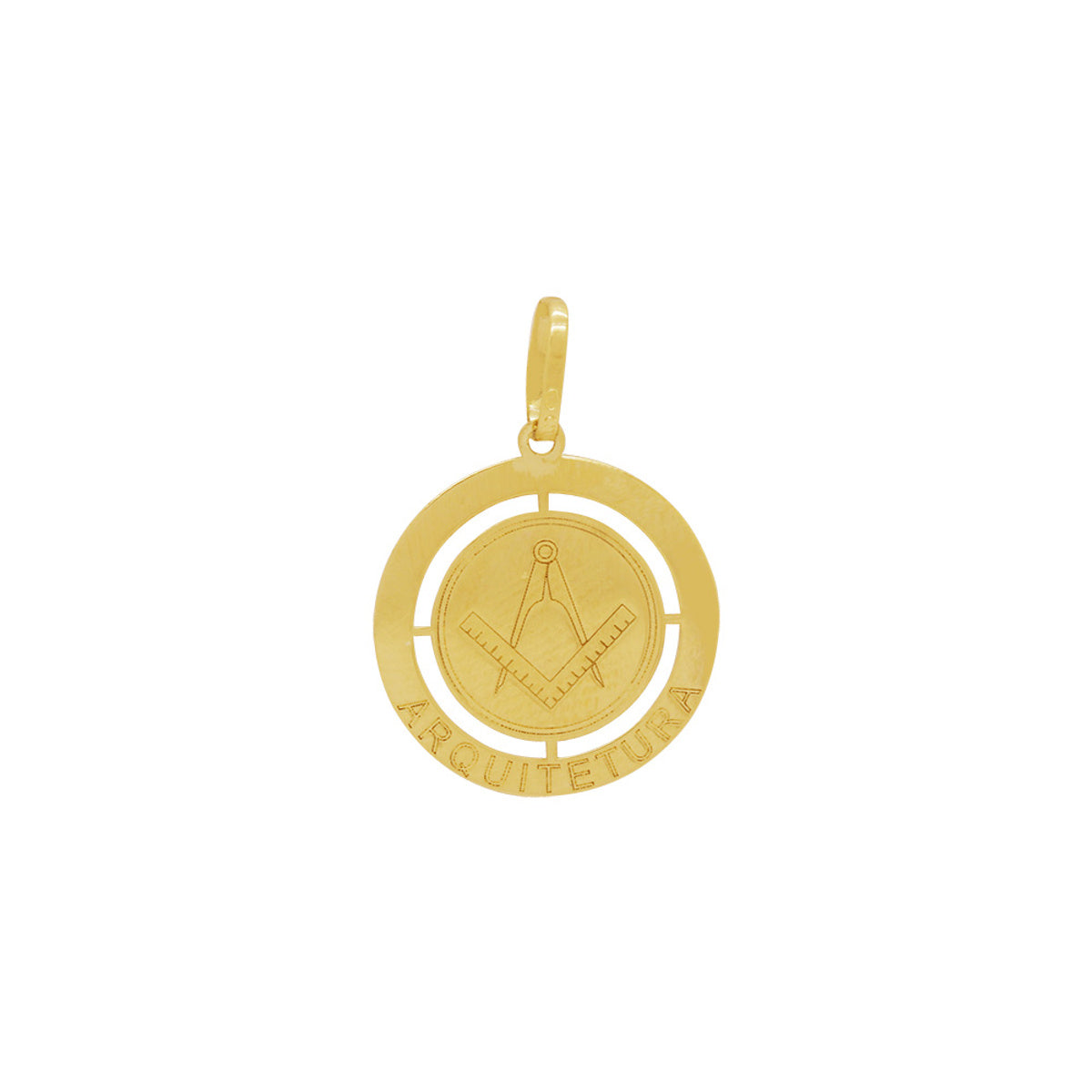 Pingente Formatura Redondo em Ouro 18K