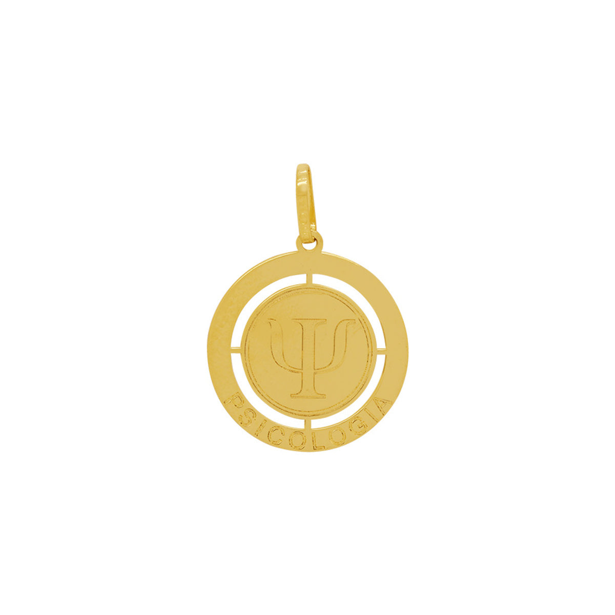 Pingente Formatura Redondo em Ouro 18K