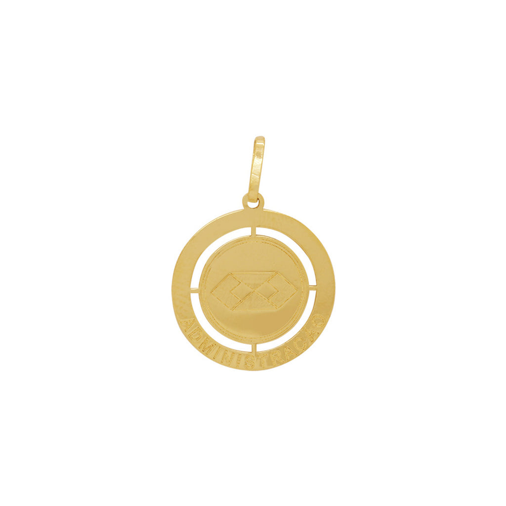 Pingente Formatura Redondo em Ouro 18K