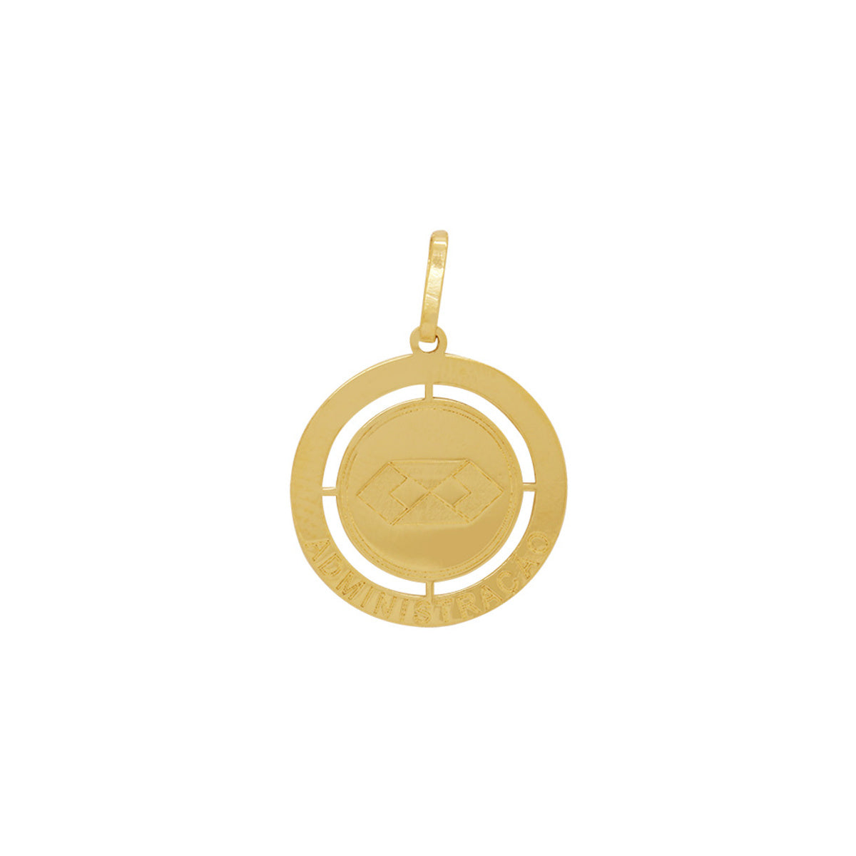 Pingente Formatura Redondo em Ouro 18K