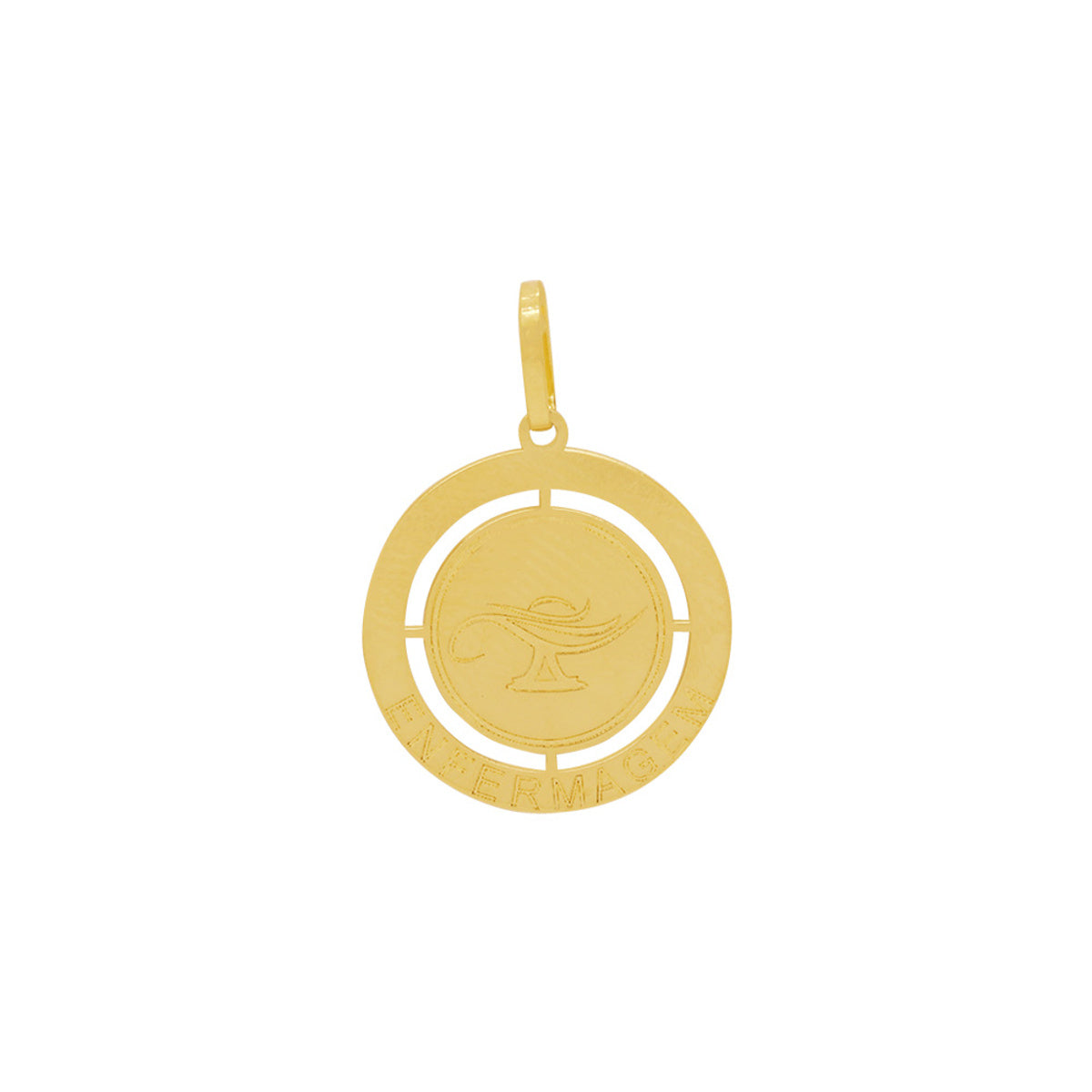 Pingente Formatura Redondo em Ouro 18K