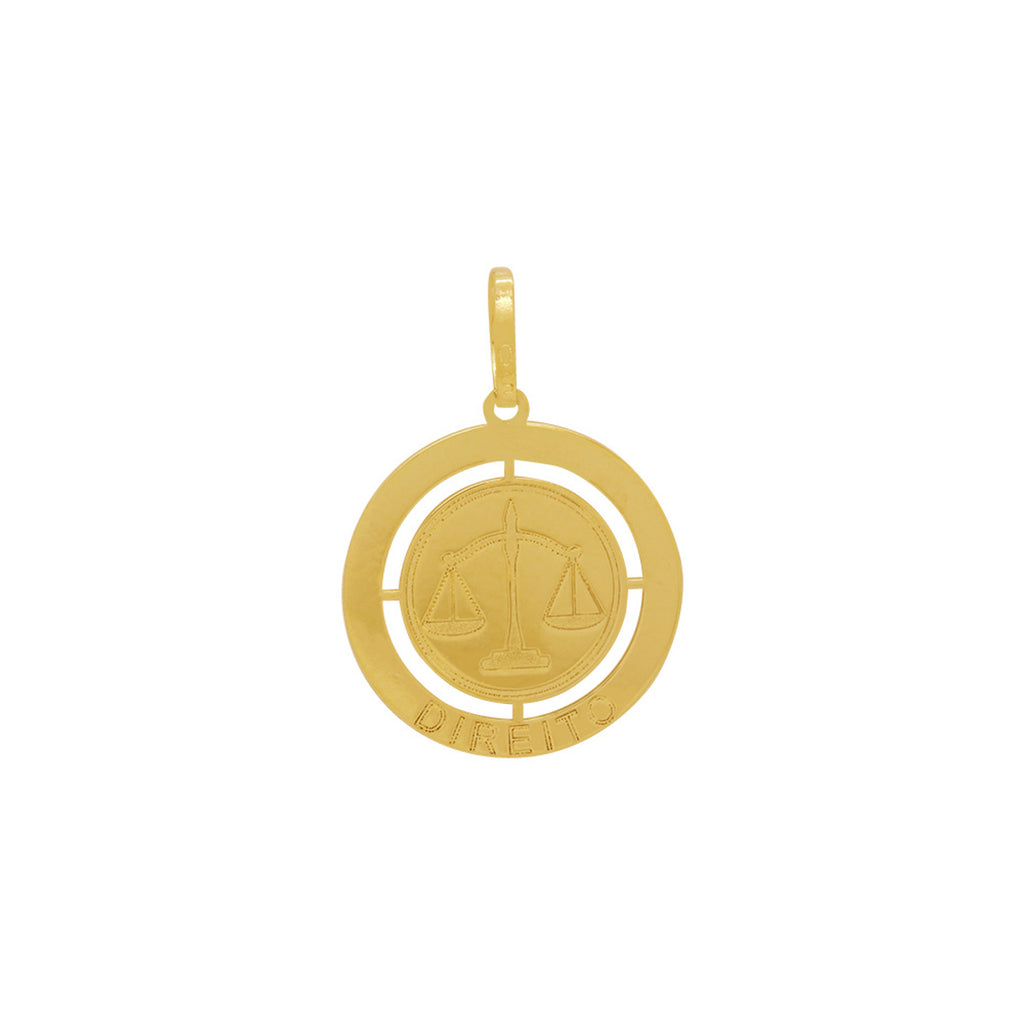 Pingente Formatura Redondo em Ouro 18K
