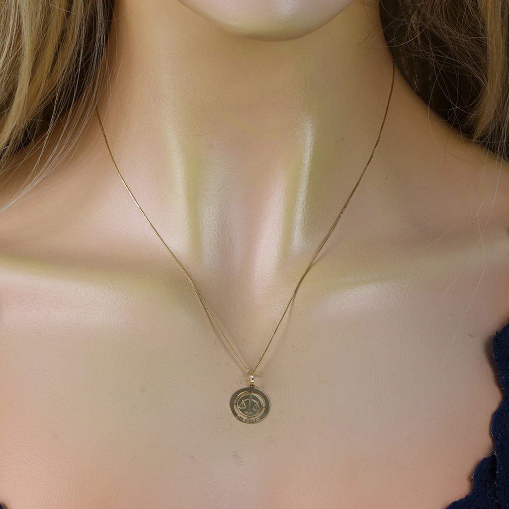 Pingente Formatura Redondo em Ouro 18K