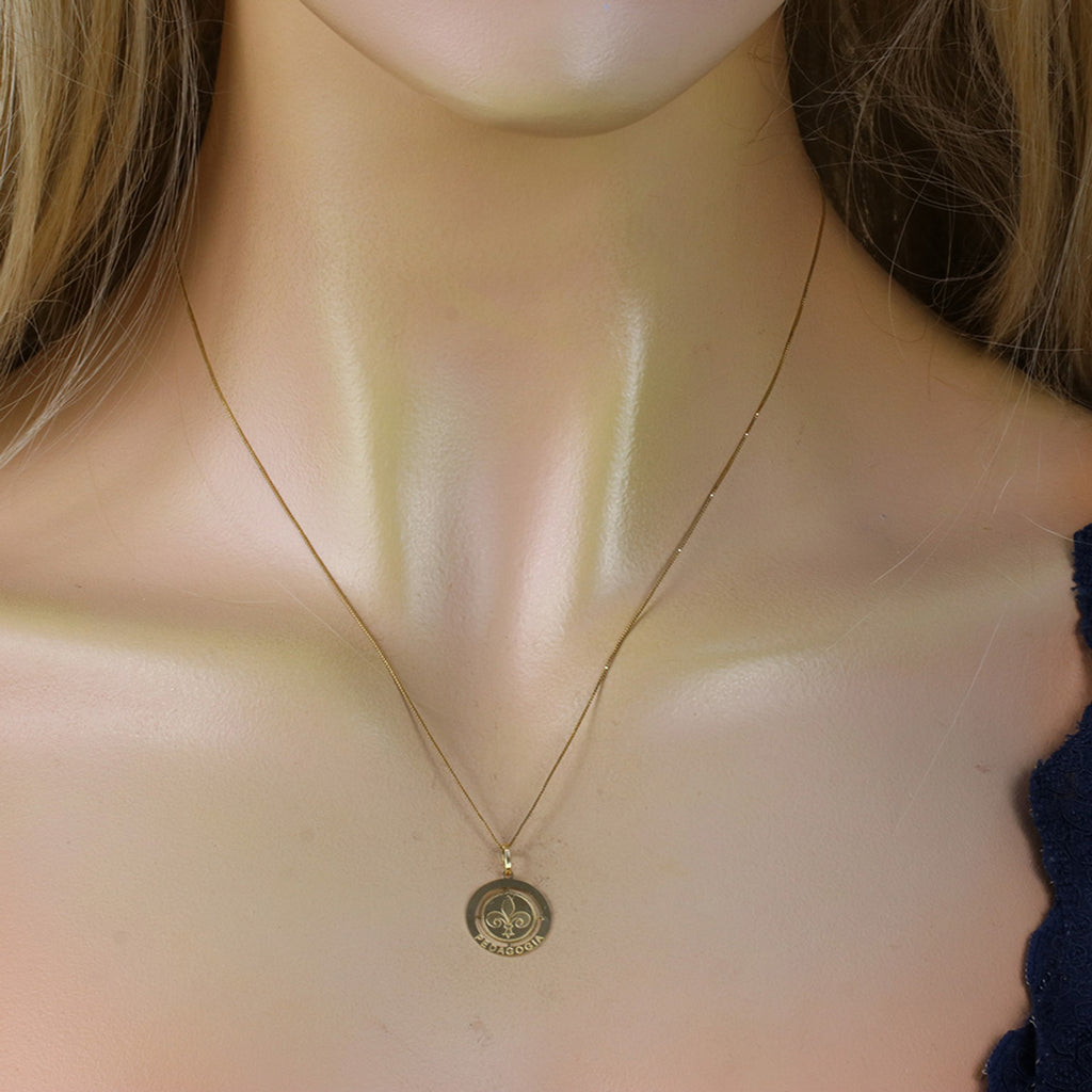 Pingente Formatura Redondo em Ouro 18K