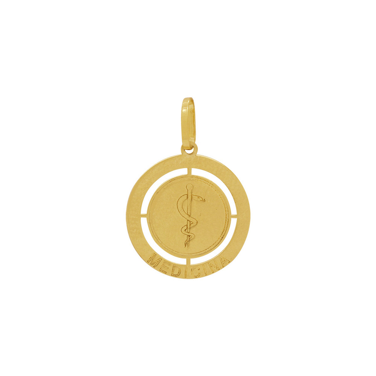 Pingente Formatura Redondo em Ouro 18K