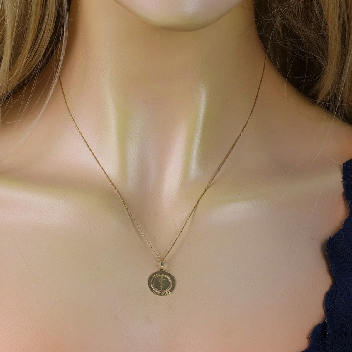 Pingente Formatura Redondo em Ouro 18K