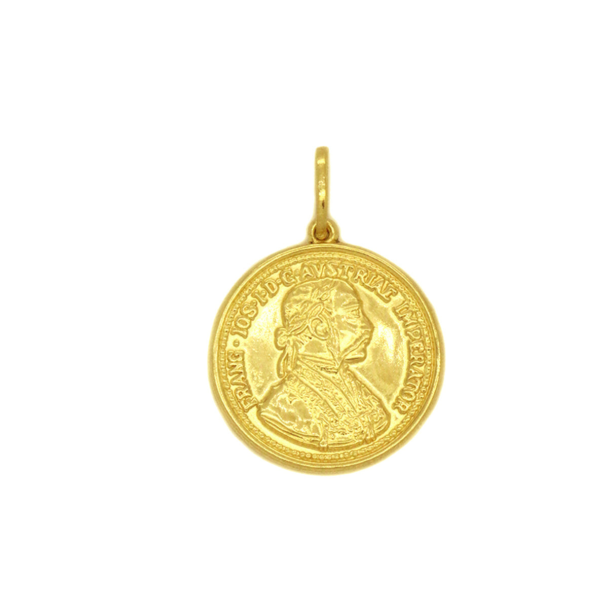 Pingente Moeda Libra Média em Ouro 18K