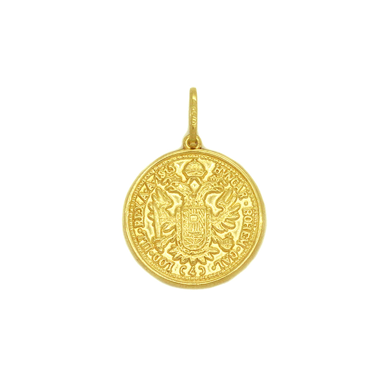 Pingente Moeda Libra Média em Ouro 18K