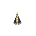 Pingente Nossa Sra. Aparecida Cravejada Zircônias em Ouro 18K