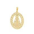 Pingente Nossa Sra. Aparecida Oval em Ouro 18K