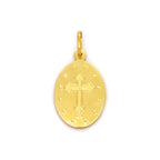 Pingente Nossa Sra. Perpétuo do Socorro Oval Grande em Ouro 18K