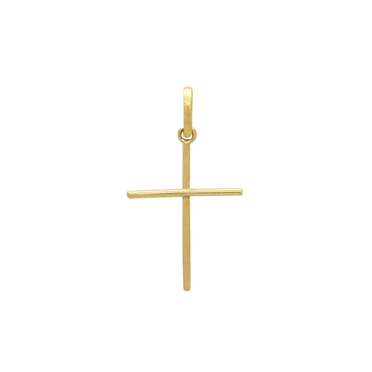 Pingente Palito Grande Fio Redondo Liso em Ouro 18K